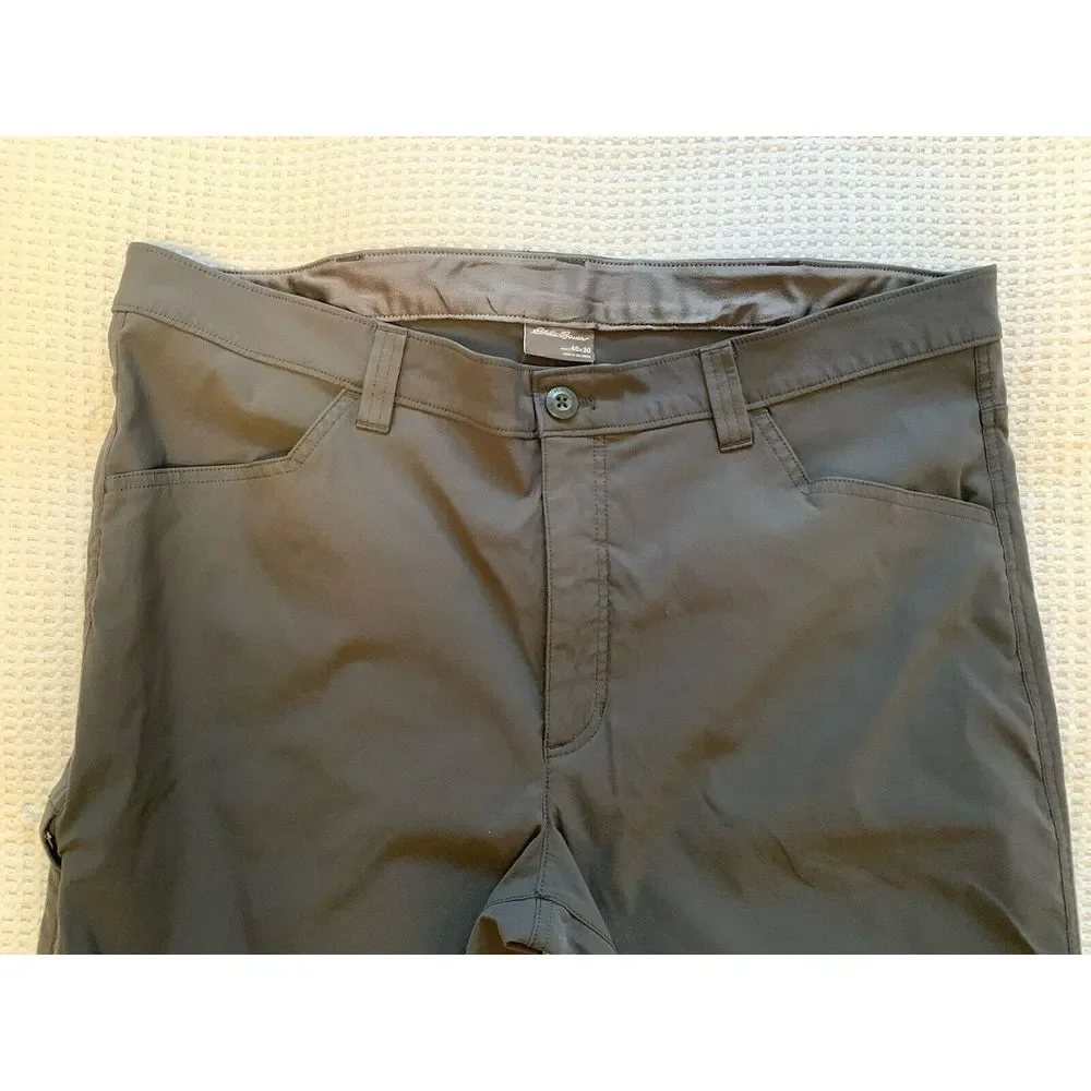 Eddie Bauer Tech Pants Mens 40x30 Grey‎ (actual 39X30) Stretch Hiking Outdoors